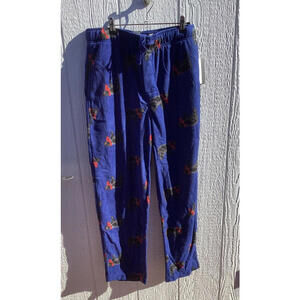 GEOFFREY BEENE MENS FLANNEL SLEEP PANTS BLUE BLACK PLAID SIZE XL PULL STRING NWT